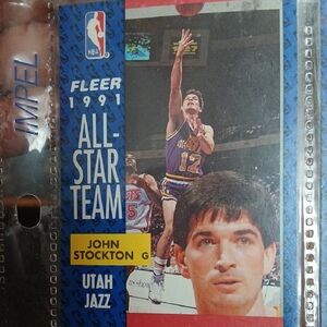 1991 All-Star John Stockton Card - Blue and Red